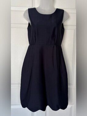 Camilyn Beth Dress Mini Dress Sleeveless Scalloped Bottom Navy Blue size 4